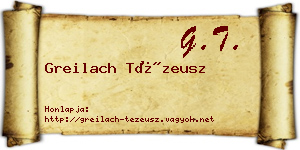 Greilach Tézeusz névjegykártya